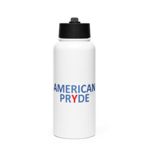 American Pryde Stainless Steel Water Bottle With A Straw LID